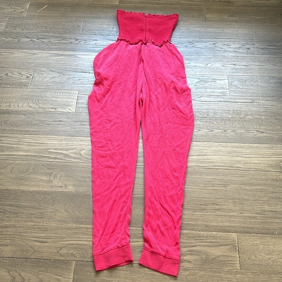 Catherine Malandrino| Finesse Strapless Jumpsuit in Geranium pink / 95% silk - Picture 12 of 15